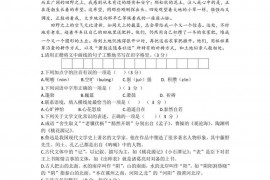 乌鲁木齐八一中学初中部2023年九年级质量检测一语文问卷