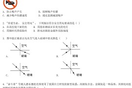 2021年天津武清中考物理试题及答案