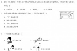 2021年海南省中考化学真题及答案