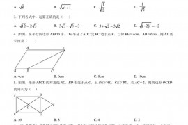 2021北京陈经纶中学初二（下）期中数学