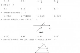 2022年广东清远中考数学真题及答案