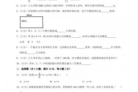 2022年广东省中山市华南师大附中小升初数学试卷A卷