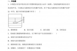 江苏省苏州市苏州中学2022-2023学年八年级上学期物理期末模拟试题（提高）