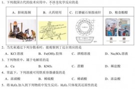 北京一零一中2021－2022学年度第一学期期末考试高一年级化学