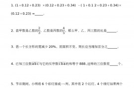 第六届小学“希望杯”全国数学邀请赛六年级第2试和答案