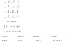 2020年四川巴中小升初数学真题及答案D卷