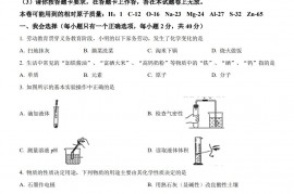 2023年湖南省怀化市中考化学真题