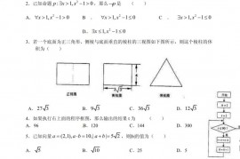 北大附中2011届高三适应性训练数学试题（文）