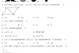 2021北京一零一中学初二（上）期中数学