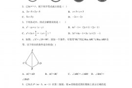 广东省深圳市福田区福田区红岭中学（红岭教育集团）2020-2021学年八年级下学期期中数学试题