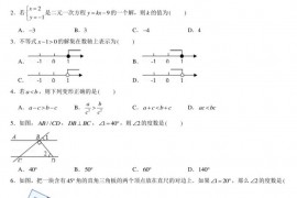 2019北京一零一中学初一（下）期末数学