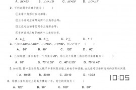 八年级数学上册期中试卷(含答案)