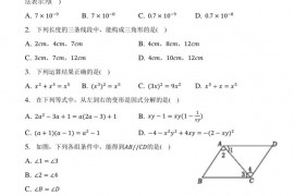 2022-2023学年江苏省苏州市吴江区苏州湾实验中学七年级（下）期中数学试卷