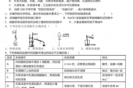 合肥一六八中学2015-2016学年第一学期高一期末考试化学试题