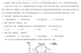 2019年福建高考文科综合真题及答案