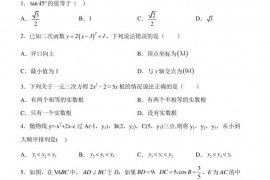 江苏省苏州市西安交通大学苏州附属中学2022-2023学年九年级上学期期中数学试题