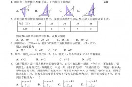 遵义市第四初级中学2020-2021学年度九年级模拟考试数学试卷