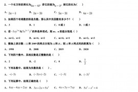 2023年北大附中数学七上期末学业水平测试模拟试题