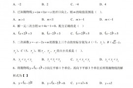 广东省广州市广东广雅中学2021-2022学年九年级上学期期中数学试题