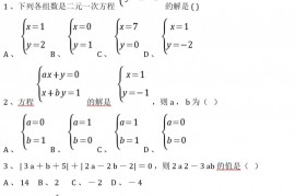 人教版七年级数学 第八章《二元一次方程组》 测试卷