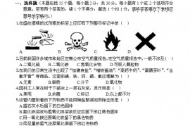 2004年全国初中（天原杯）化学素质和实验能力复赛试题及答案