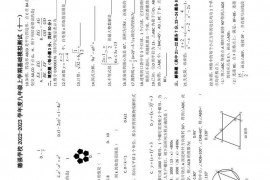 德强学校2022-2023学年度九年级上学期基础模拟测试（十一）