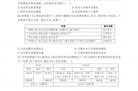 四川省双流中学高2017级高三上学期9月月考试题文科综合试题历史部分