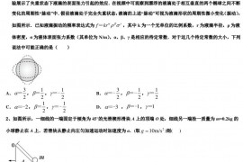 2023届浙江省温州市苍南县树人中学高三5月联合调研物理试题试卷