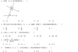 2021年广西百色中考数学真题