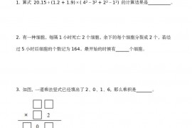 2016 年“数学花园探秘”科普活动小学五年级组初试试题 D和答案